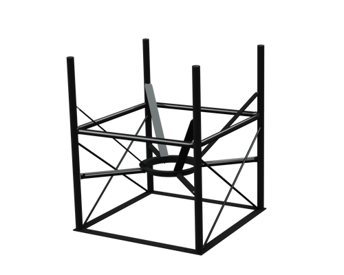 200, 300 or 350 gal-45 deg Cone Bottom Steel Stand | CB042-45ST