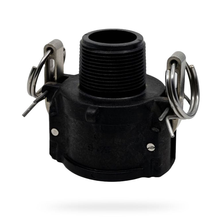 Threaded Camlock Polypropylene MPT x Female Camlock Fitting – BARR Plastics