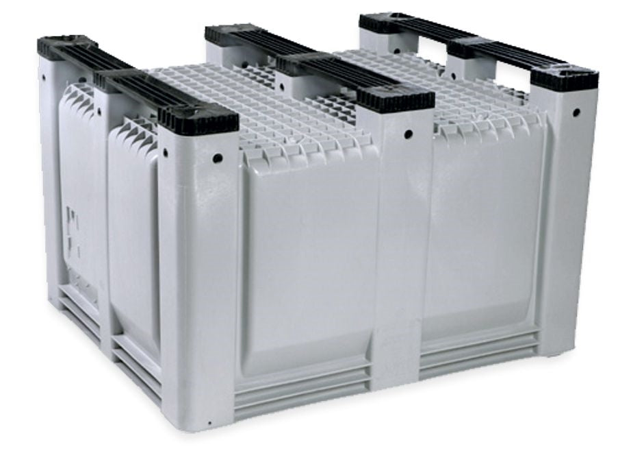 Mac Transbin Mac-X Bin Solid Walls Longside Runners, GRAY | M40SGY1 | BARR Plastics