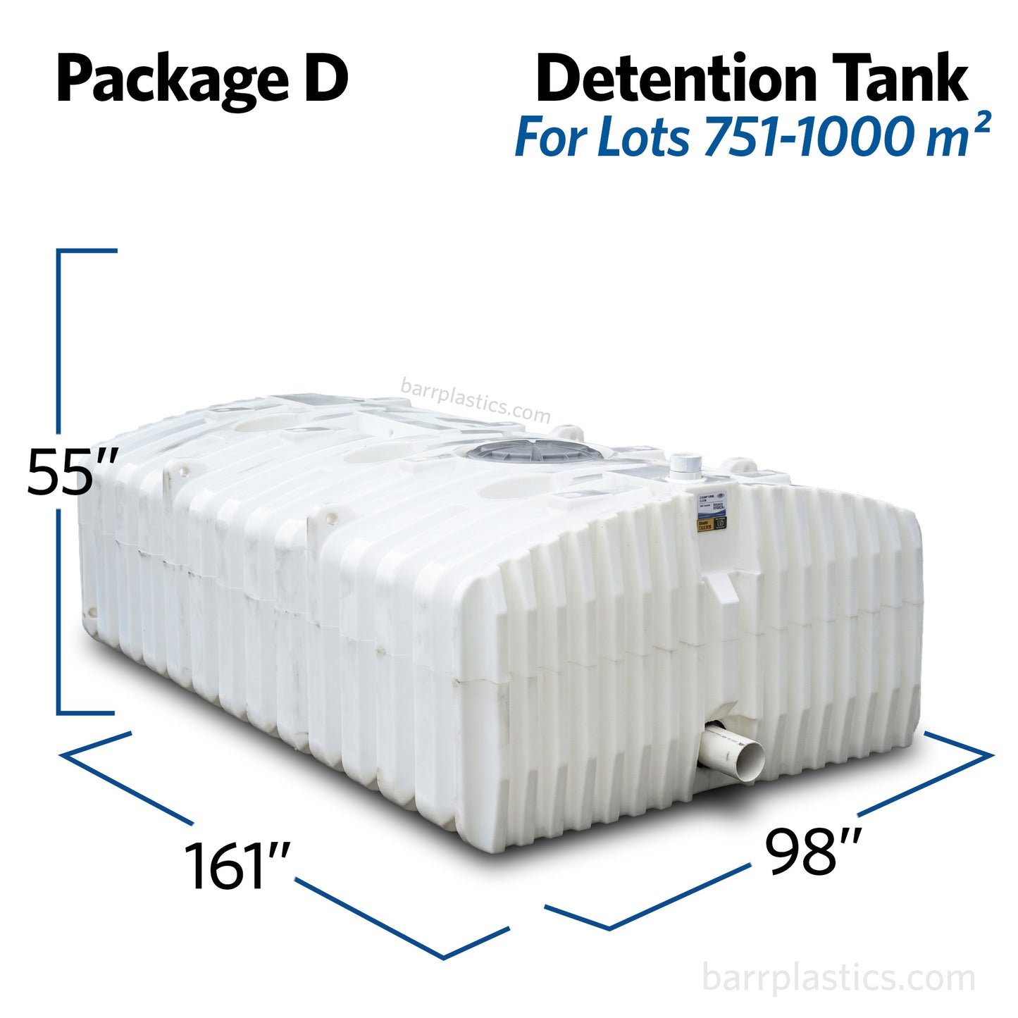 Package D – Detention Tank For Lots 751–1,000 m²