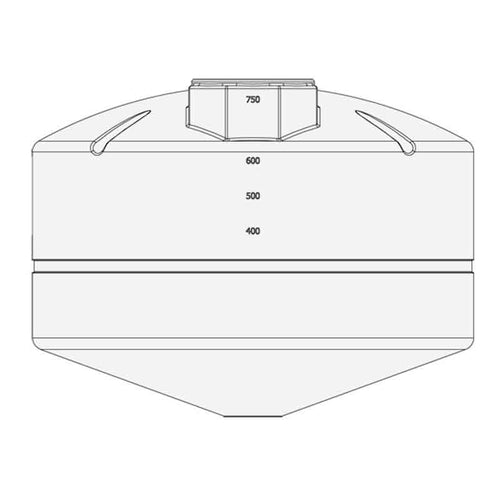 750 Gallon 20 Degree Plastic Vertical Cone Bottom Tank | 40811