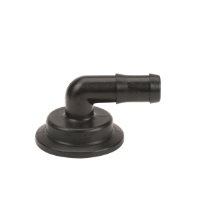 2" Flange x 1" Hose Barb 90° Elbow | M200100BRB90