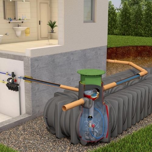GRAF Platin XL Tank for residential rainwater harvesting system (rendering)